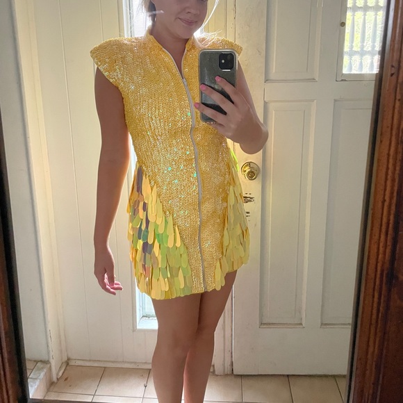COPY - Acid Yellow Disuko Dress - Picture 1 of 3